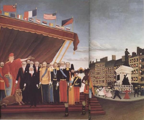 Henri Rousseau The Representatives of Foreign Powers Coming to Salute the Republic as a sign of Peace Sweden oil painting art